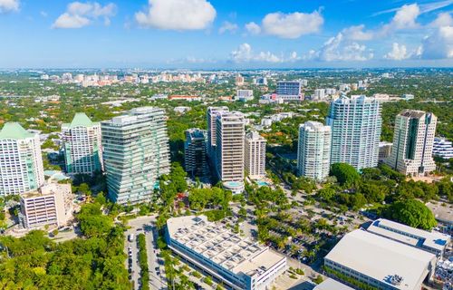 Aerial view of Coconut Grove Miami